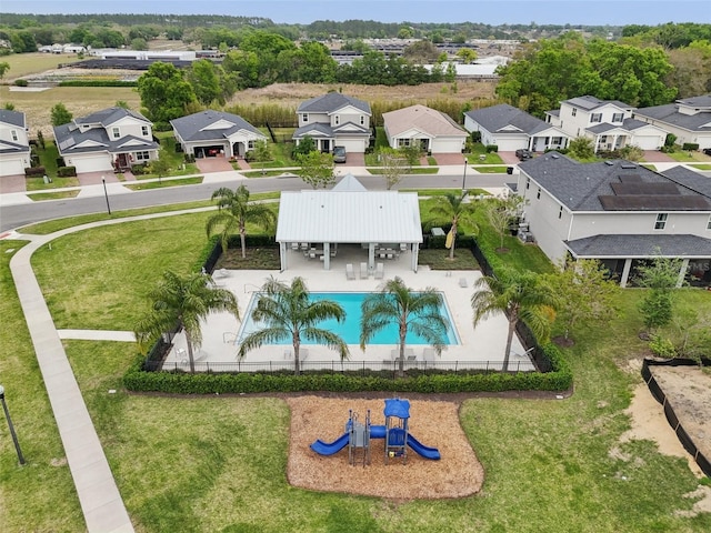 2785 Park Ridge St, Apopka, FL 32712 - aerial view of residential area featuring a pool