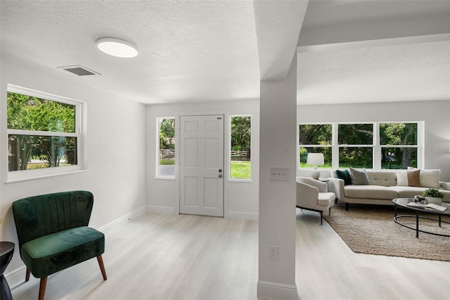 239 S Lake Cortez Dr, Apopka, FL 32703 - foyer with light wood finished floors, healthy amount of natural light, a textured ceiling, and baseboards