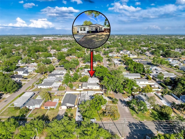 1121 49th Ave N, Saint Petersburg, FL 33703 - drone / aerial view featuring a residential view