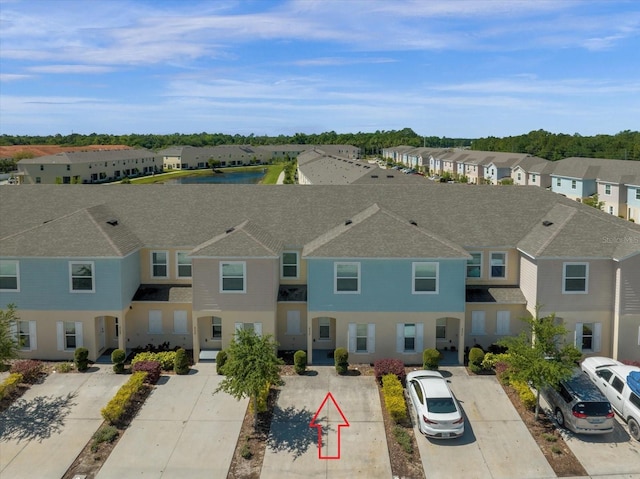 bird's eye view with a residential view