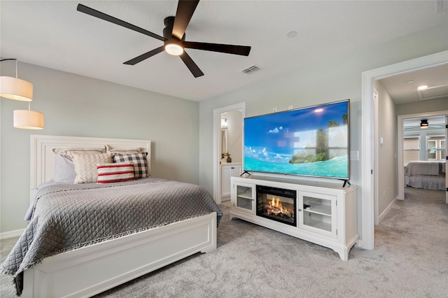 12330 Koshiba Aly, Orlando, FL 32827 - bedroom featuring baseboards, a ceiling fan, visible vents, and carpet