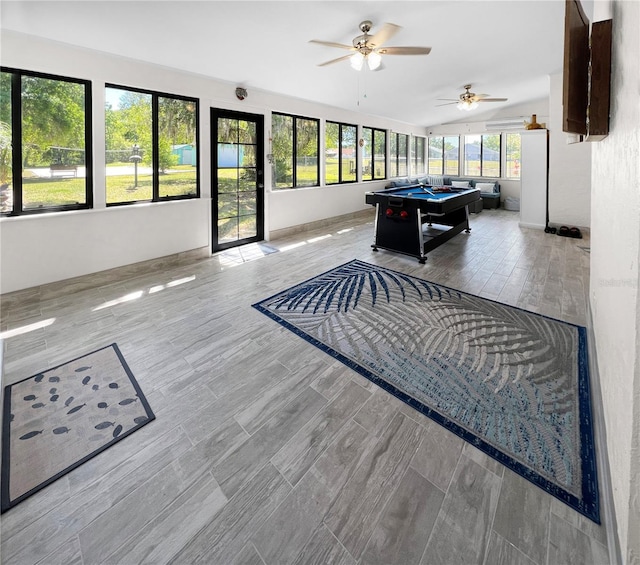 11404 Lokanotosa Trl, Orlando, FL 32817 - recreation room with a ceiling fan and billiards