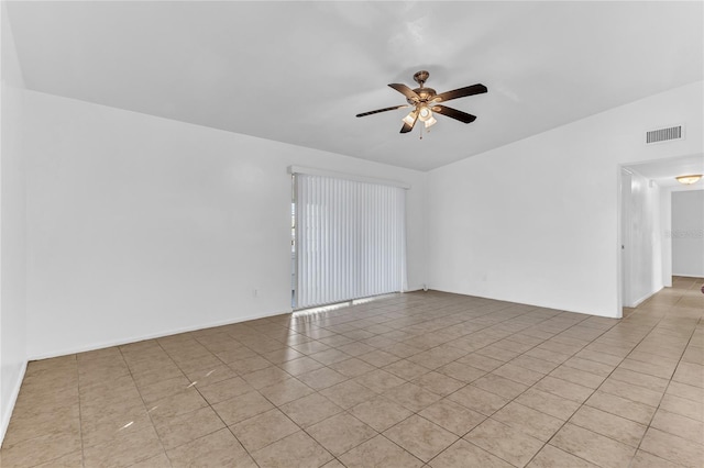 5201 Van Aken Dr, Orlando, FL 32808 - empty room with visible vents, light tile patterned floors, and a ceiling fan