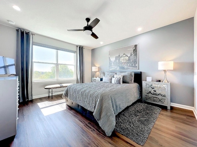 11826 Sky Acres Ter, Bradenton, FL 34211 - bedroom featuring wood finished floors, recessed lighting, and ceiling fan