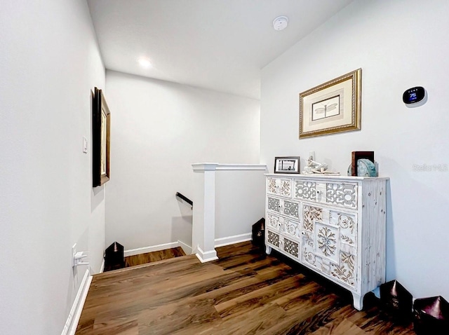 11826 Sky Acres Ter, Bradenton, FL 34211 - corridor featuring an upstairs landing and wood finished floors