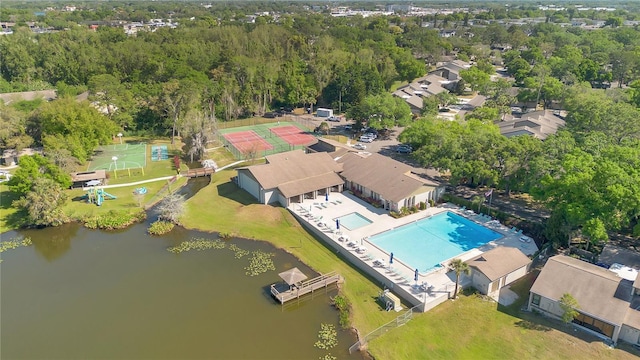 218 Nettlewood Ln, Fern Park, FL 32730 - birds eye view of property with a water view