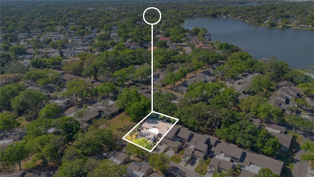 218 Nettlewood Ln, Fern Park, FL 32730 - bird's eye view with a residential view and a water view