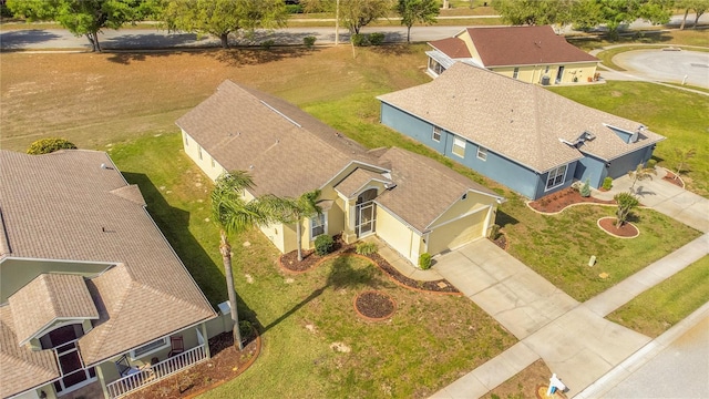 bird's eye view with a residential view