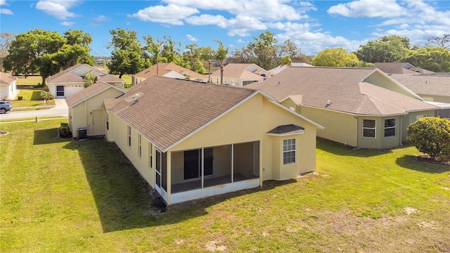 bird's eye view with a residential view