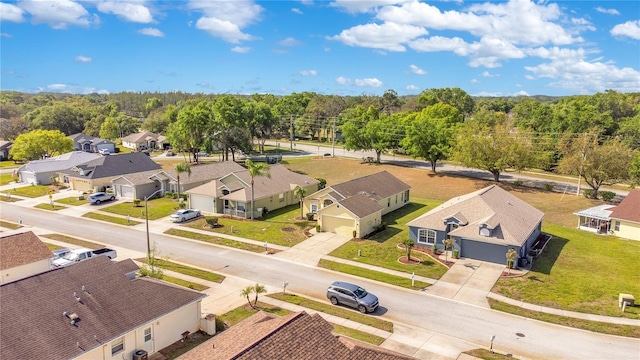 bird's eye view with a residential view