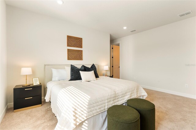 13231 Panama Beach Ct, Orlando, FL 32827 - bedroom with light colored carpet, baseboards, and recessed lighting