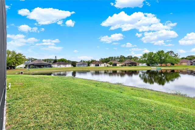 property view of water with a residential view