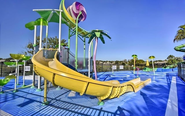 communal playground with fence