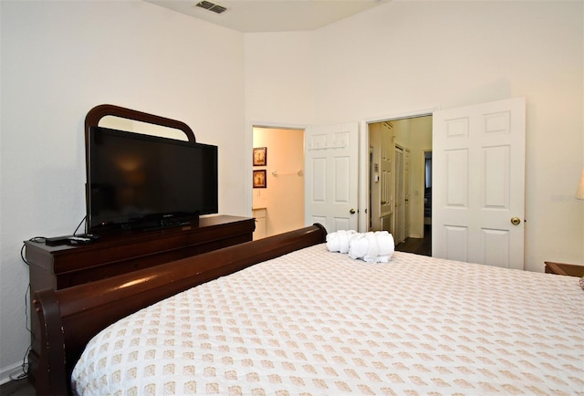 bedroom with visible vents