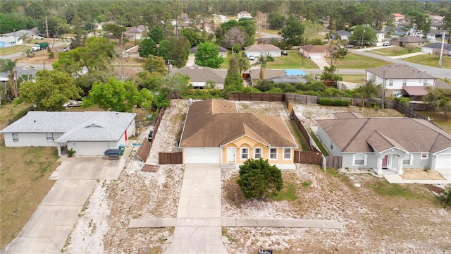 bird's eye view featuring a residential view