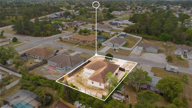 birds eye view of property featuring a residential view