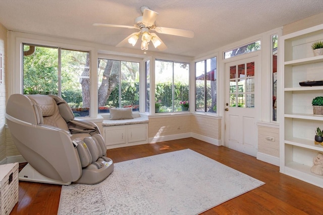 487 Oak Haven Dr Unit 487, Altamonte Springs, FL 32701 - sunroom / solarium with a textured ceiling, a wealth of natural light, and hardwood / wood-style floors