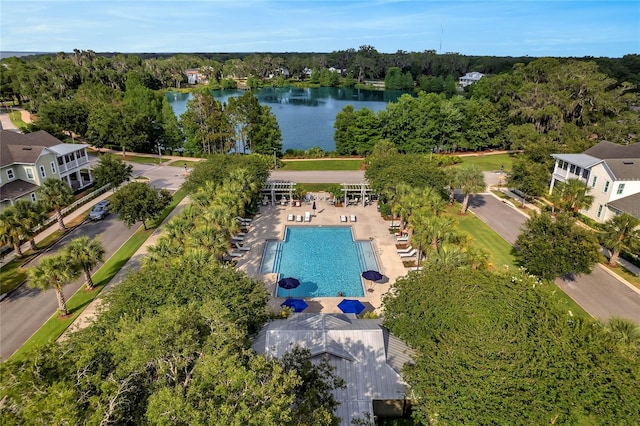 1224 Union Club Dr, Winter Garden, FL 34787 - aerial view of a nearby body of water and a pool area