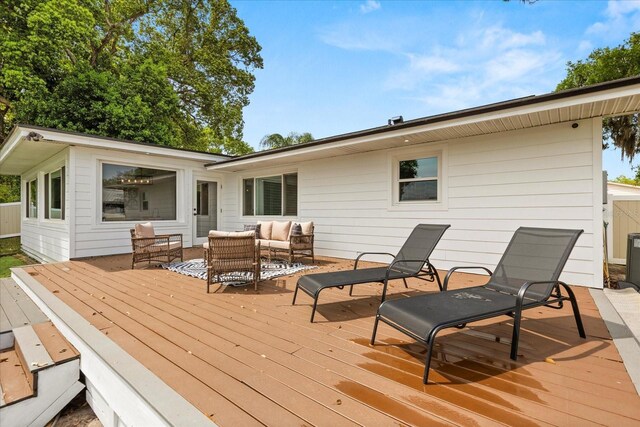 201 Cedarwood Dr, Maitland, FL 32751 - wooden deck featuring an outdoor hangout area