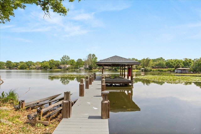201 Cedarwood Dr, Maitland, FL 32751 - dock area featuring a water view