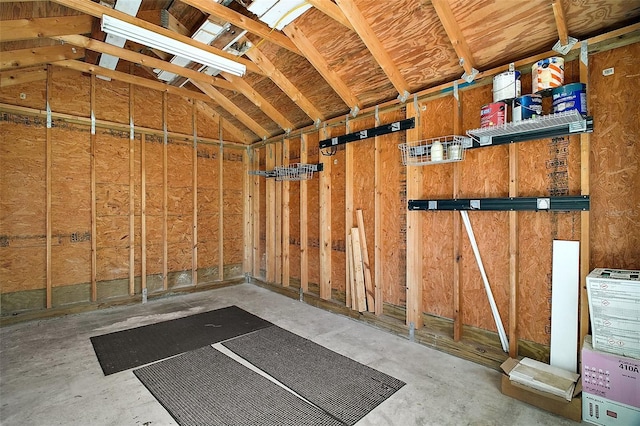 view of storage area