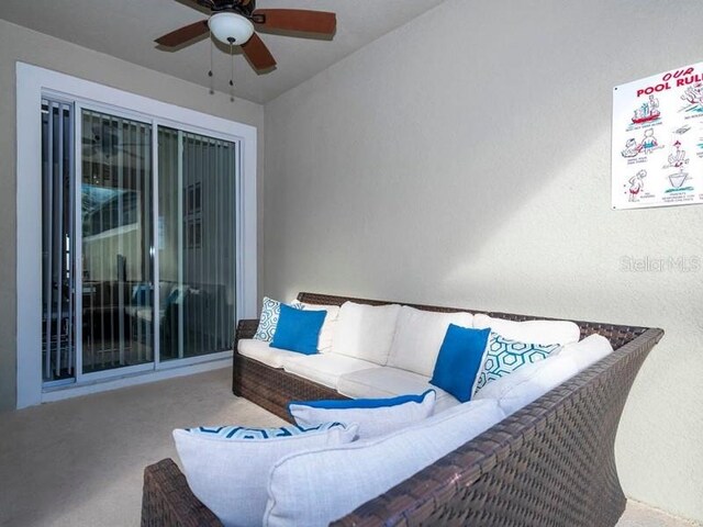 428 Ocean Course Ave, Davenport, FL 33896 - view of patio featuring ceiling fan and an outdoor living space
