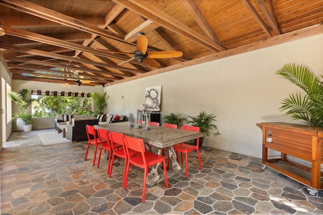7849 Georgeann St, Winter Park, FL 32792 - view of patio / terrace featuring ceiling fan and outdoor dining area