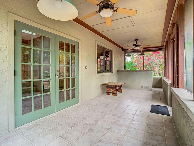 410 Sandspur Rd N, Maitland, FL 32751 - unfurnished sunroom featuring visible vents and french doors