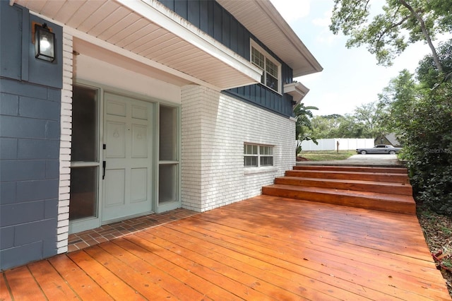 view of wooden deck