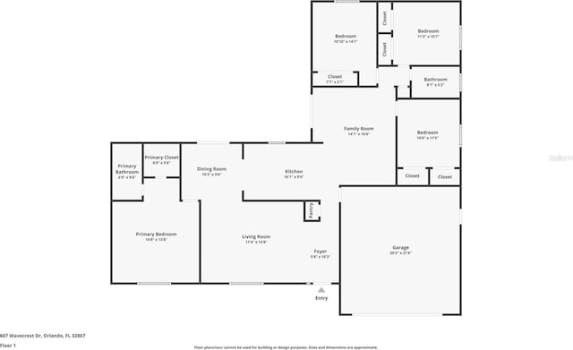 607 Wavecrest Dr, Orlando, FL 32807 - view of layout