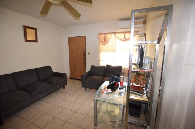 2220 Ave F NW, Winter Haven, FL 33880 - living area with a wall mounted air conditioner and a ceiling fan