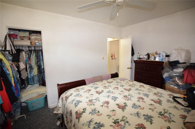 2220 Ave F NW, Winter Haven, FL 33880 - carpeted bedroom with a closet, a ceiling fan, and a walk in closet