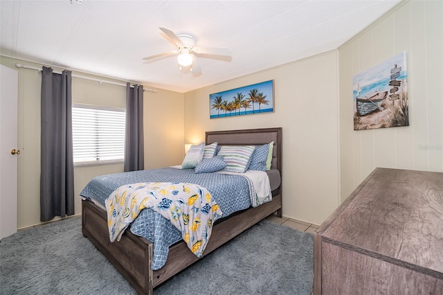 bedroom with ceiling fan
