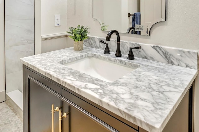 interior space with vanity
