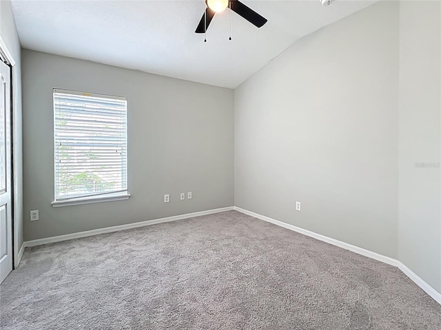 10852 Spider Lily Dr Unit S, Orlando, FL 32832 - carpeted empty room with ceiling fan, vaulted ceiling, and baseboards