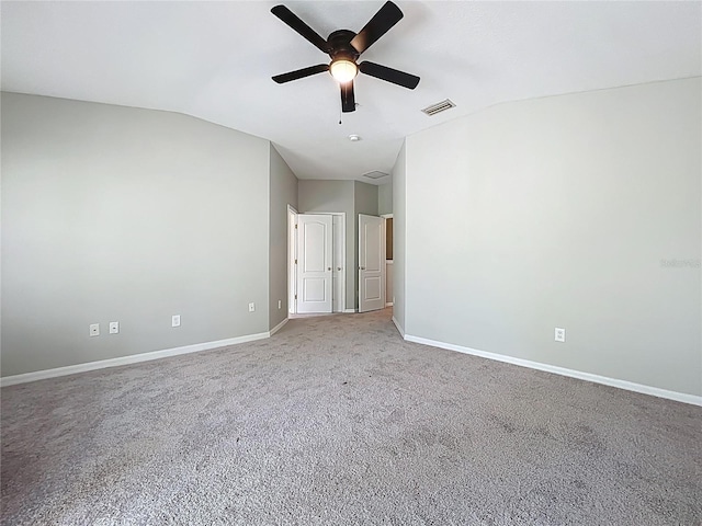 10852 Spider Lily Dr Unit S, Orlando, FL 32832 - unfurnished bedroom featuring lofted ceiling, baseboards, carpet floors, and ceiling fan
