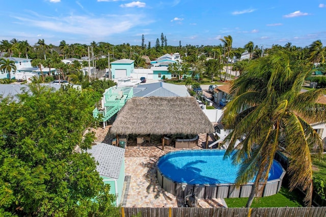 view of pool with fence