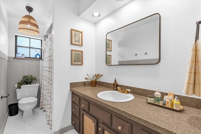1558 Regal Oak Dr, Kissimmee, FL 34744 - full bathroom with vanity, tile patterned floors, and toilet