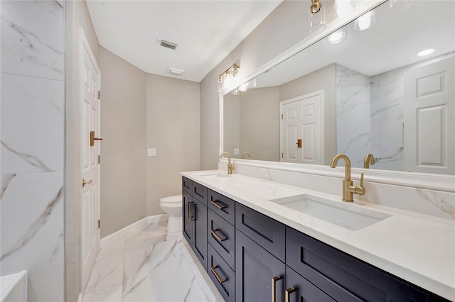12706 Magnolia Bay Blvd, Clermont, FL 34711 - full bath with marble finish floors and double vanity