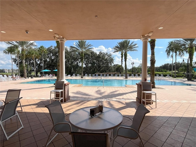 pool featuring a patio