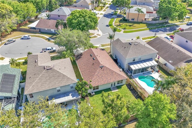 aerial view featuring a residential view