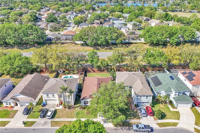 aerial view featuring a residential view
