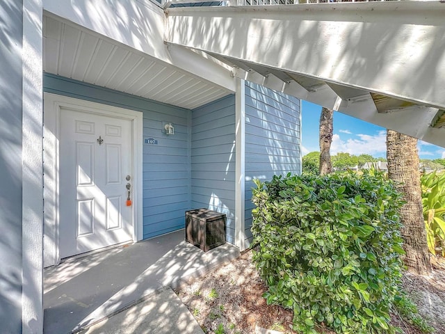 view of doorway to property