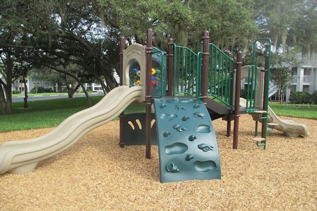view of community jungle gym