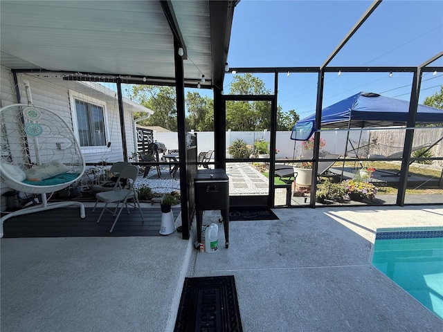 view of sunroom