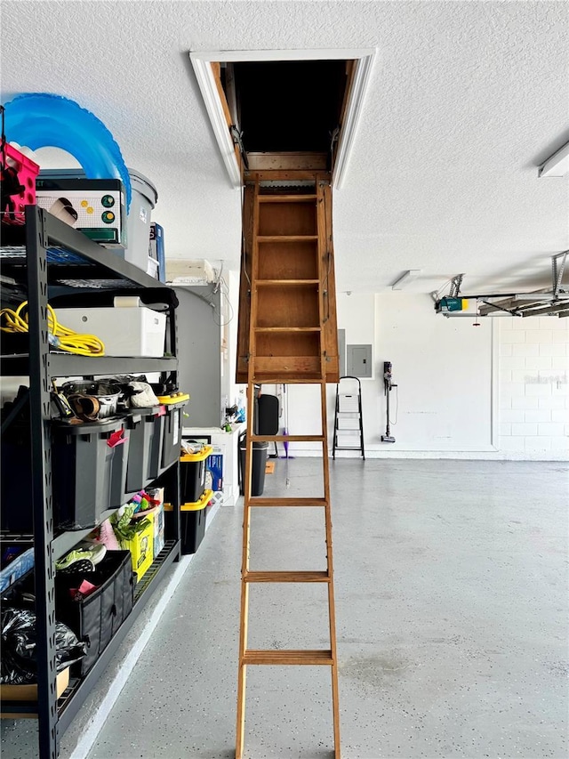 interior space featuring electric panel