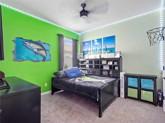 1151 Lakeside Estates Dr, Apopka, FL 32703 - carpeted bedroom featuring baseboards and a ceiling fan