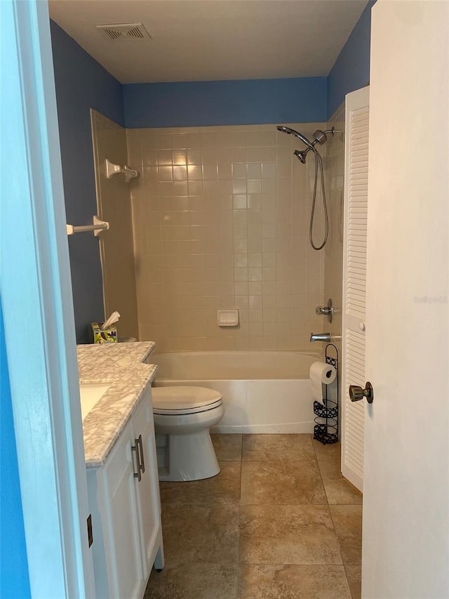 1210 Etchfield Cir, Brandon, FL 33511 - full bathroom with vanity, shower / tub combination, and tile patterned flooring
