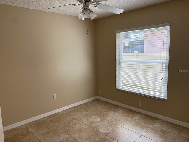 1210 Etchfield Cir, Brandon, FL 33511 - spare room with ceiling fan and a textured ceiling