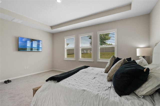 bedroom with carpet, baseboards, and visible vents